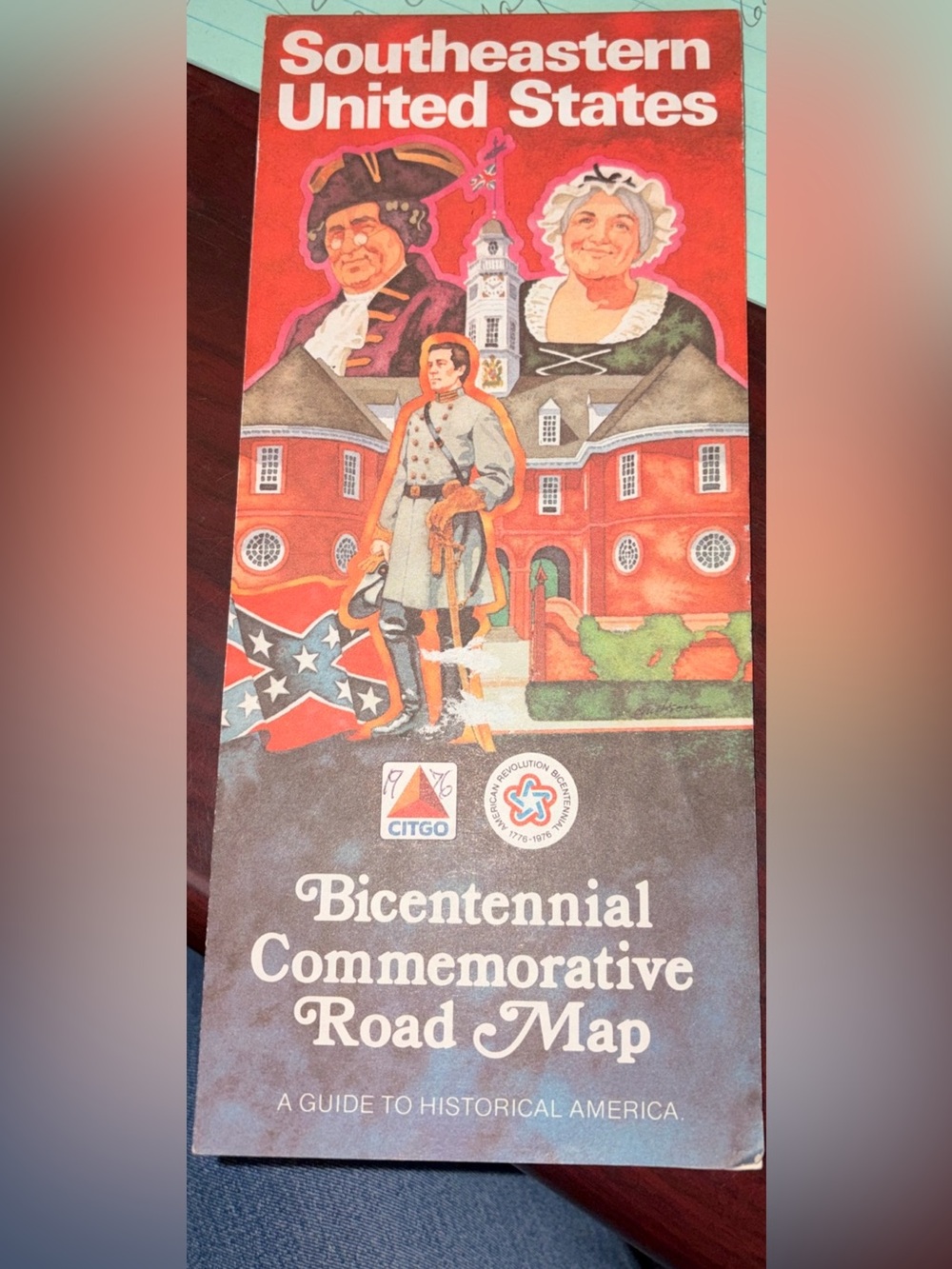 Southeastern United States Bicentennial Commemorative Road Map Citgo historical